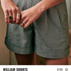 NWT Sézane William Shorts in Pied De Poule